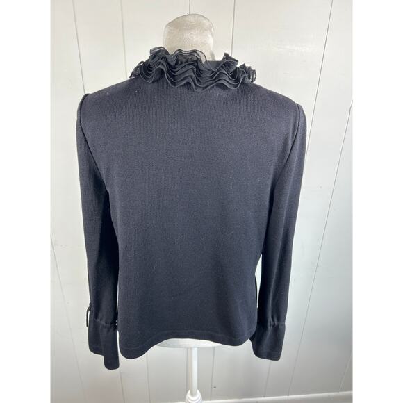St John Essentials by Marie Gray Women’s Designer Black Cardigan Size 2 - Picture 3 of 8